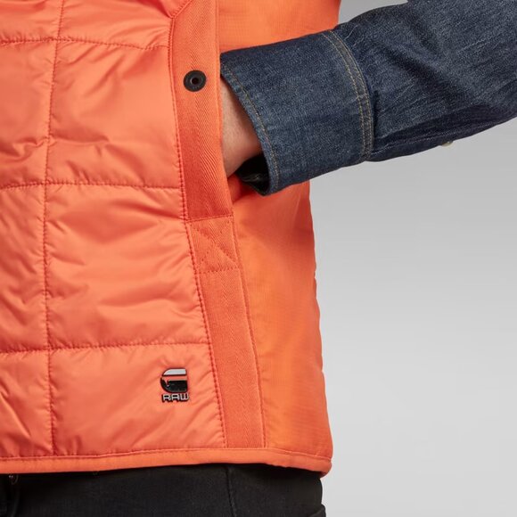 G-Star Raw Lightweight Quilted Vest | Orange | Sz S | Water Repelent - Picture 8 of 10